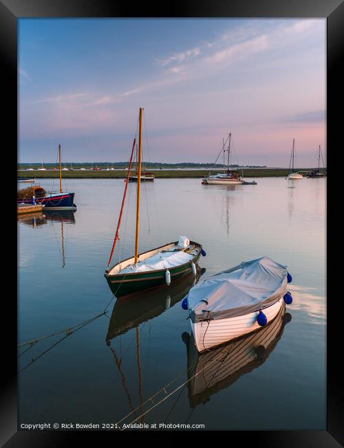 Two Boats at High Tide Framed Print by Rick Bowden