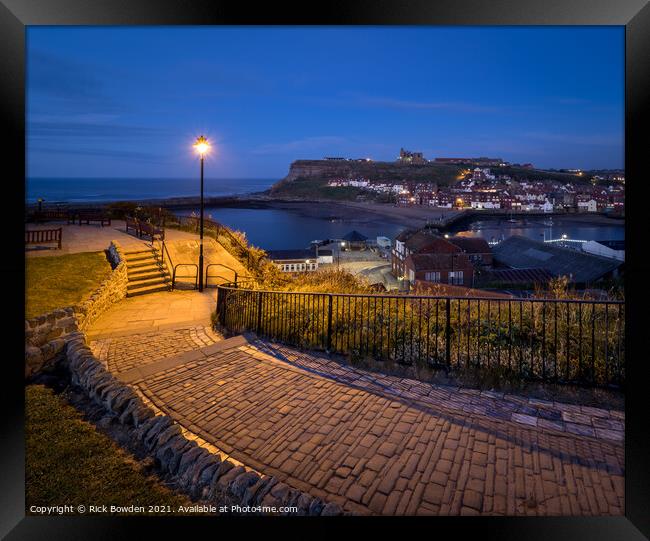 Whitby Night Framed Print by Rick Bowden
