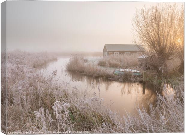 Serene Winter Thurne Canvas Print by Rick Bowden