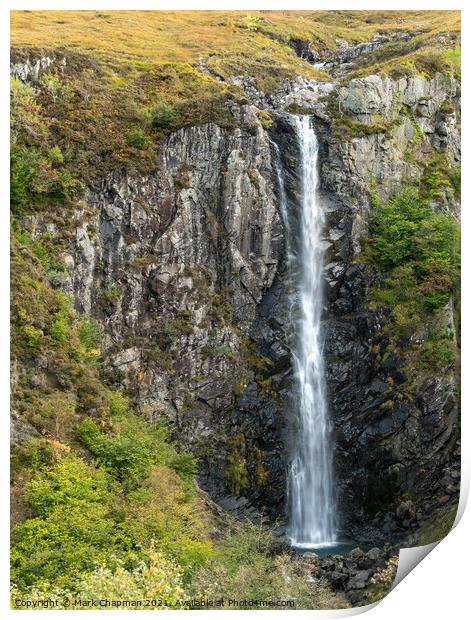 Eas Mor waterfall, Glenbrittle, Isle of Skye Print by Photimageon UK