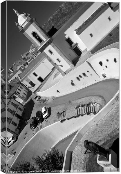 Curves to Sines Church in Monochrome  Canvas Print by Angelo DeVal