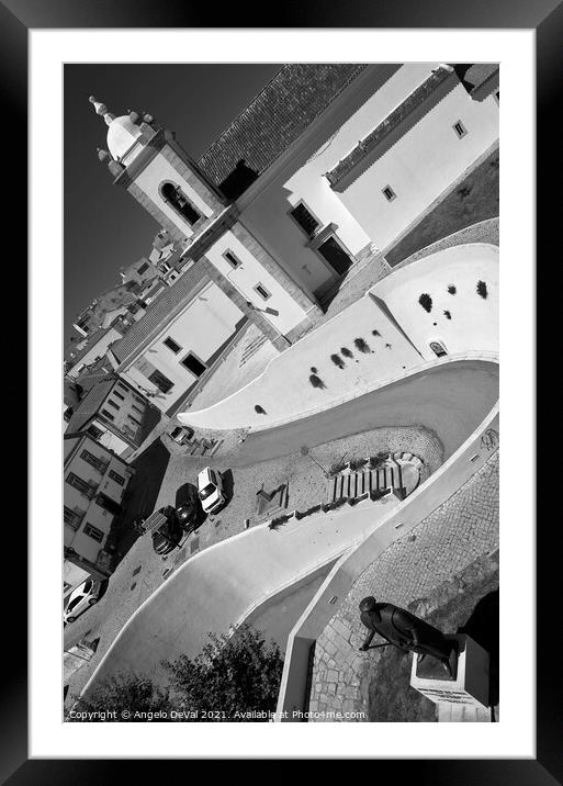Curves to Sines Church in Monochrome  Framed Mounted Print by Angelo DeVal