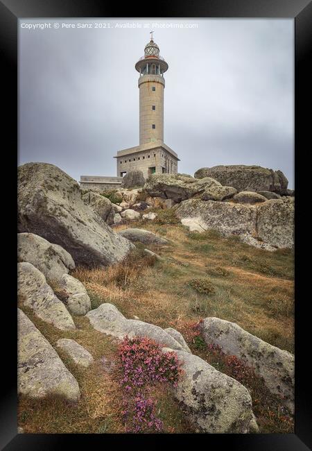 Punta Nariga Lighthouse in the Death Coast, Galicia, Spain Framed Print by Pere Sanz