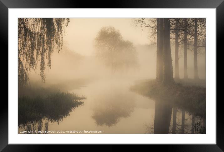 Misty Wensum Sunrise Framed Mounted Print by Rick Bowden