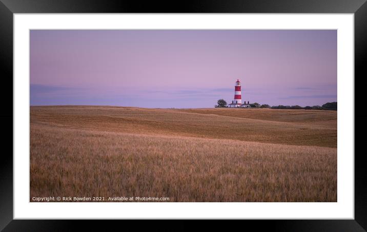 Lighthouse in the Pink Framed Mounted Print by Rick Bowden