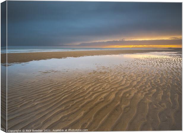 Sand Patterns at Sunrise Canvas Print by Rick Bowden