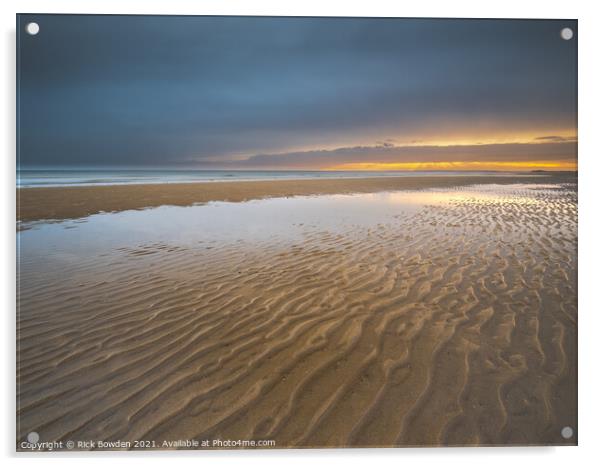 Sand Patterns at Sunrise Acrylic by Rick Bowden