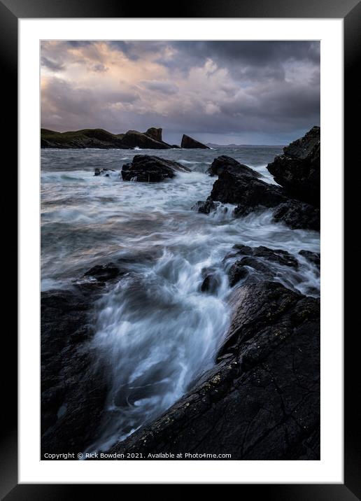 Clachtoll Rocks Framed Mounted Print by Rick Bowden