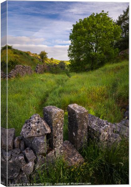 Ricklow Squeeze Stile Canvas Print by Rick Bowden