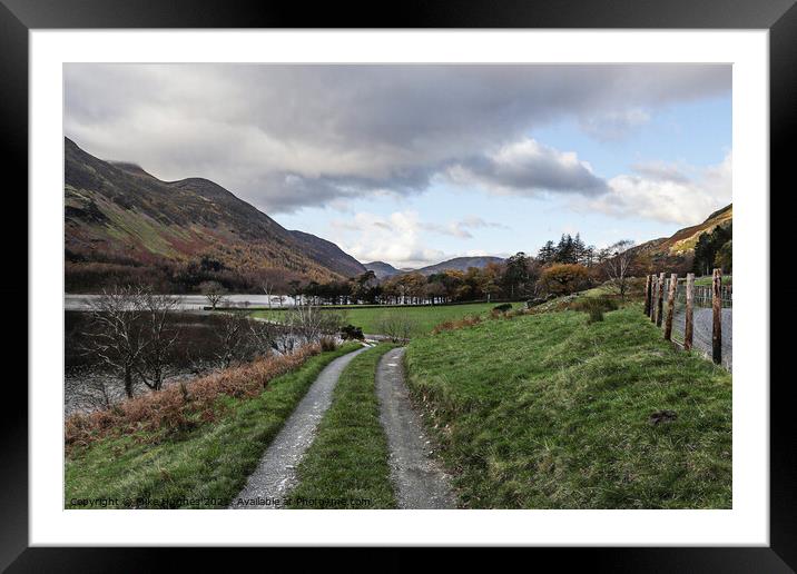 Buttermere tracks Framed Mounted Print by Mike Hughes