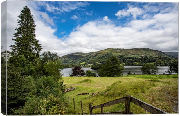 Rydal Fenceline Canvas Print by Mike Hughes