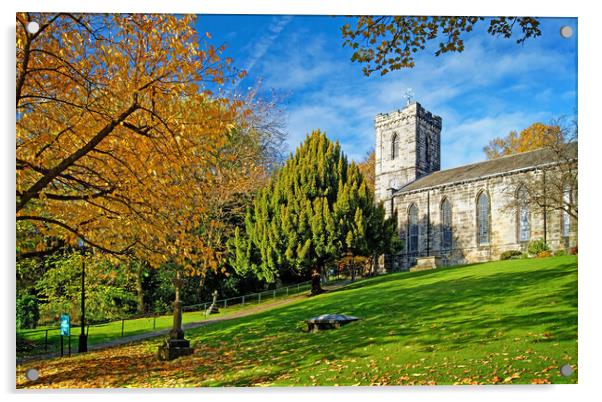 All Saints Church, Ecclesall, Sheffield   Acrylic by Darren Galpin