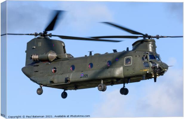 Chinook CH-47 Helicopter Canvas Print by Paul Bateman