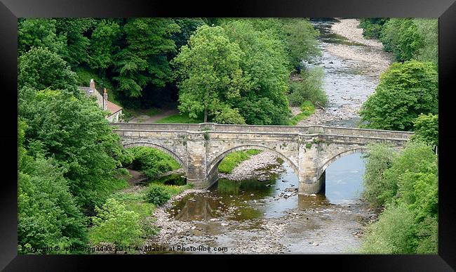 Richmond Bridge, Yorkshire Framed Print by John Biggadike