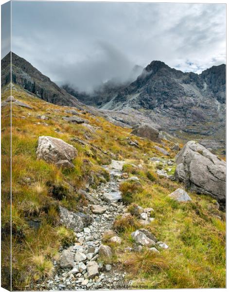 The path to Coire Lagan in the Black Cuillin, Skye Canvas Print by Photimageon UK