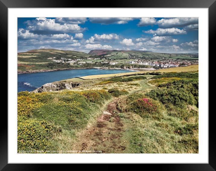 Serene Port Erin Coast Framed Mounted Print by Roger Mechan