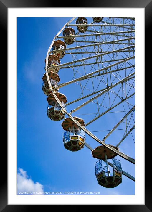 Captivating Ferris Wheel Ride Framed Mounted Print by Roger Mechan