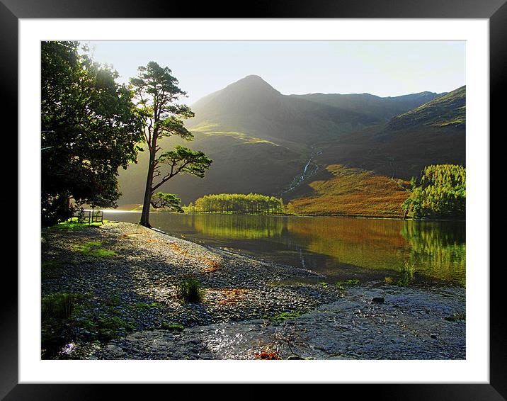 Buttermere and High Crag. Framed Mounted Print by Kleve 