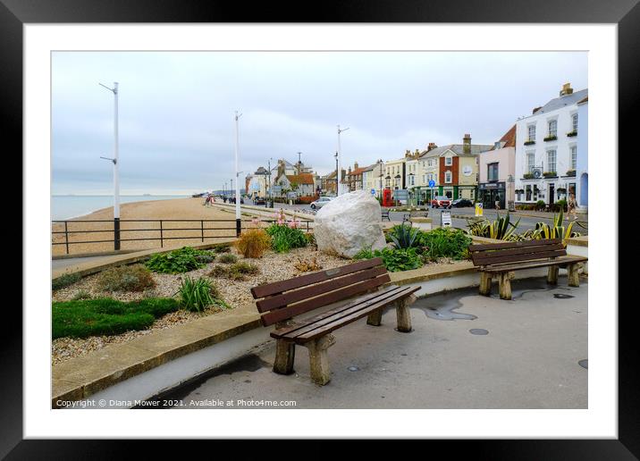 Deal Sea front Kent Framed Mounted Print by Diana Mower