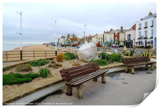 Deal Sea front Kent Print by Diana Mower