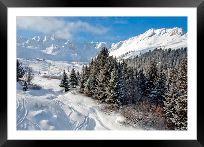 Courchevel 1850 Three Valleys Ski Resort French Alps France Framed Mounted Print by Andy Evans Photos