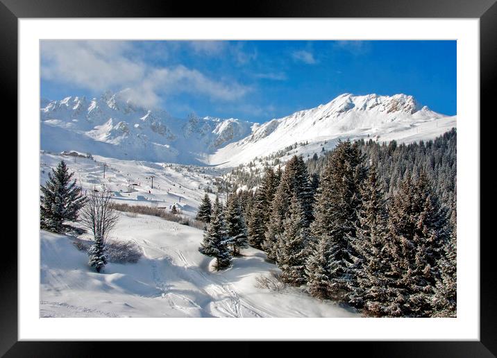 Courchevel 1850 Three Valleys Ski Resort French Alps France Framed Mounted Print by Andy Evans Photos