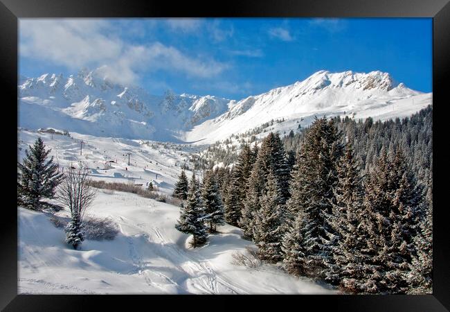 Courchevel 1850 Three Valleys Ski Resort French Alps France Framed Print by Andy Evans Photos