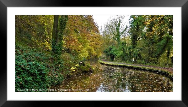 Enchanting Autumn Canal Framed Mounted Print by Mark Chesters