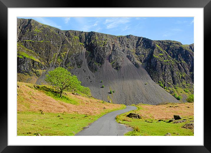 Wastwater Screes. Framed Mounted Print by Kleve 