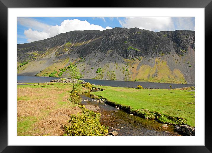 Wastwater and Nether Beck. Framed Mounted Print by Kleve 