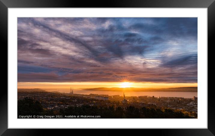 Dundee City Remembrance Sunday Sunrise Framed Mounted Print by Craig Doogan