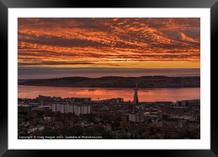 Dundee City Remembrance Sunday Sunrise Framed Mounted Print by Craig Doogan