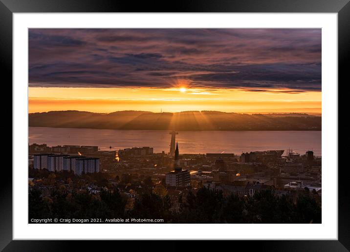 Dundee City Remembrance Sunday Sunrise Framed Mounted Print by Craig Doogan