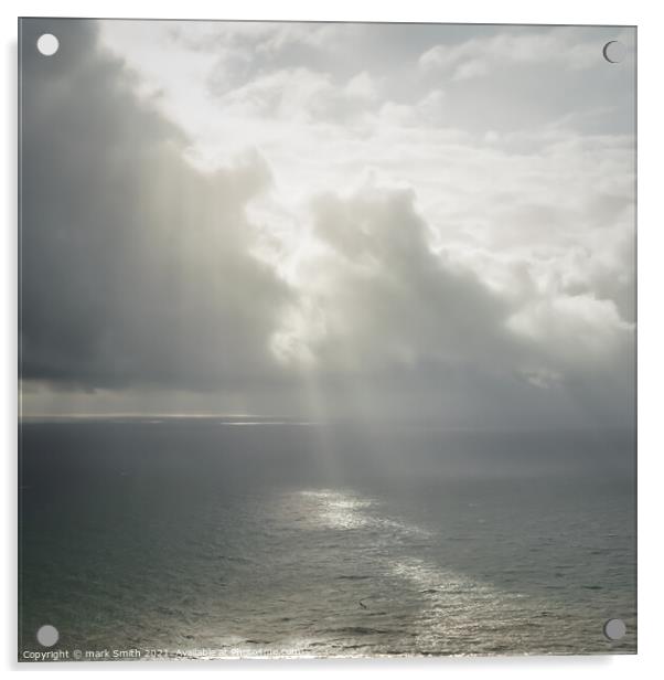 clearing sky, beachy head Acrylic by mark Smith