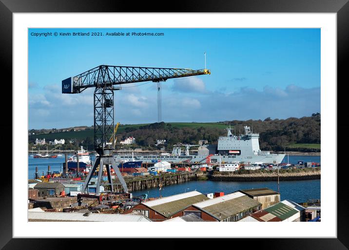 pendennis shipyard falmouth Framed Mounted Print by Kevin Britland