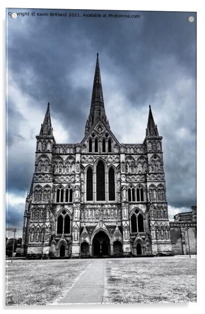 Salisbury Cathedral Acrylic by Kevin Britland