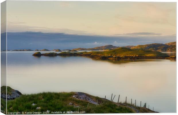 Tarbert Coast at Dawn, Isle of Harris, Scotland  Canvas Print by Kasia Design