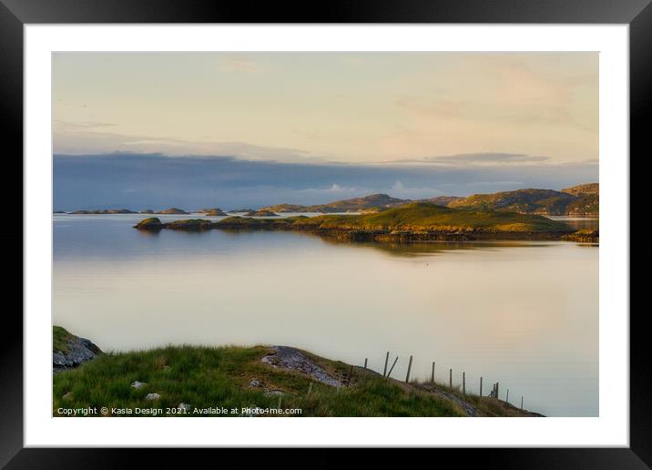 Tarbert Coast at Dawn, Isle of Harris, Scotland  Framed Mounted Print by Kasia Design