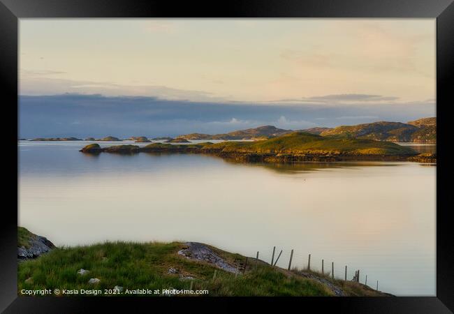 Tarbert Coast at Dawn, Isle of Harris, Scotland  Framed Print by Kasia Design