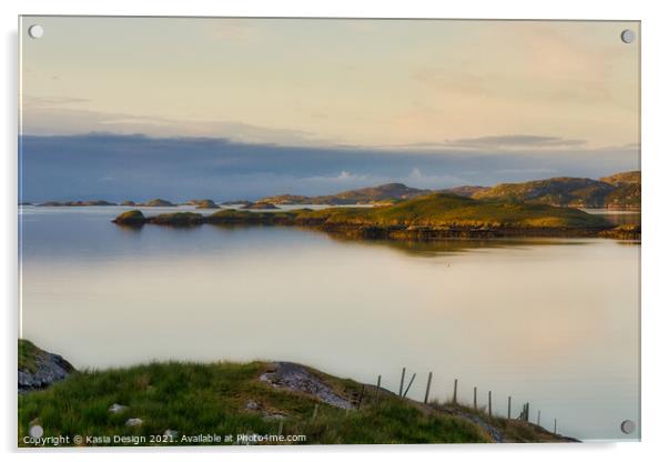 Tarbert Coast at Dawn, Isle of Harris, Scotland  Acrylic by Kasia Design