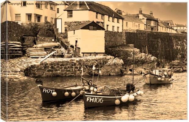 Coverack harbour Cornwall Canvas Print by Kevin Britland