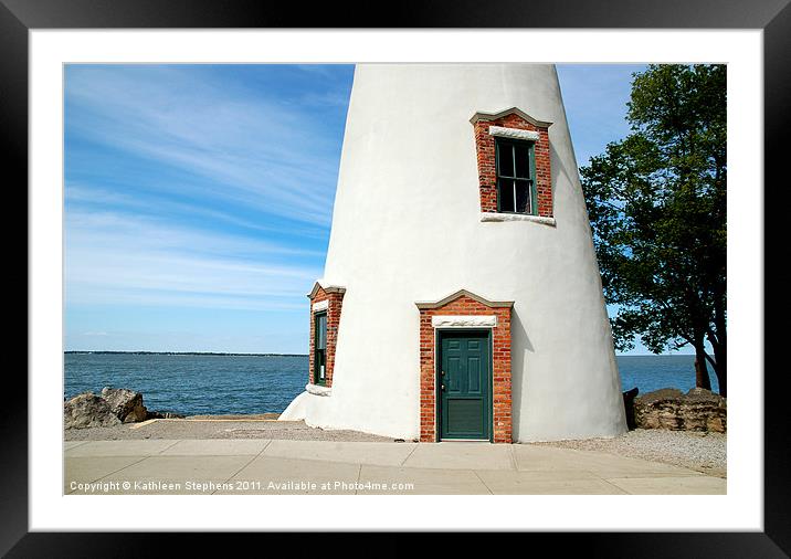 Lighthouse Entrance Framed Mounted Print by Kathleen Stephens