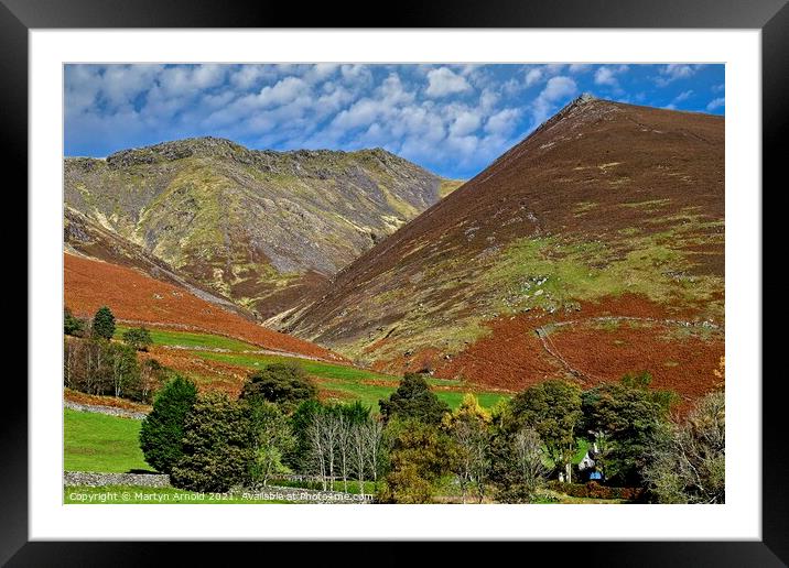 Blencathra and Gategill Fell, Lake District Framed Mounted Print by Martyn Arnold