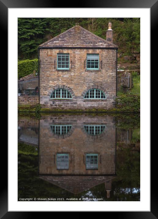 Tranquil Reflections of Shuttle House Framed Mounted Print by Steven Nokes
