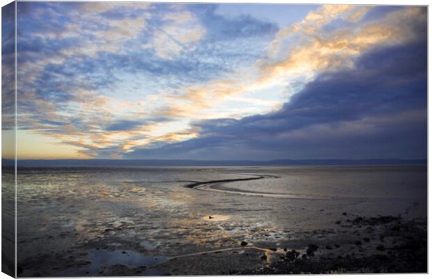 Dusk at West Kirby Canvas Print by Andy Heap