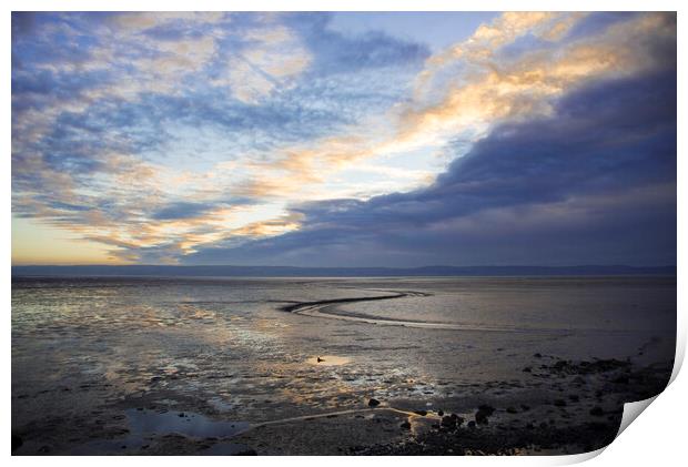 Dusk at West Kirby Print by Andy Heap