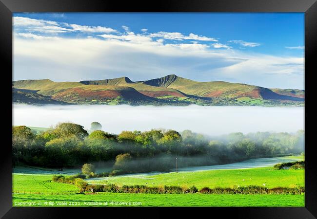 Brecon Beacons Autumn Serenity Framed Print by Philip Veale