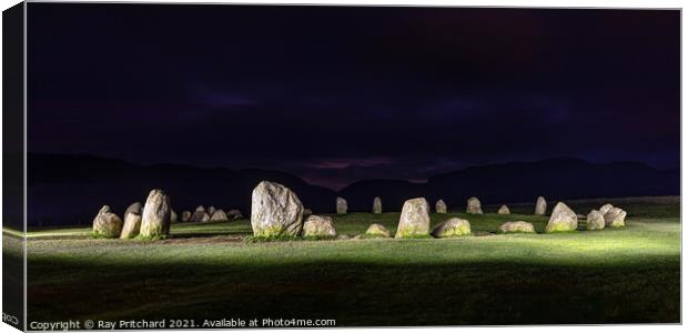 Castlerigg By Torch Canvas Print by Ray Pritchard