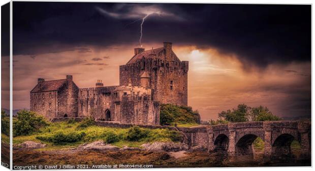Eilean Donan Castle Canvas Print by David J Gillan