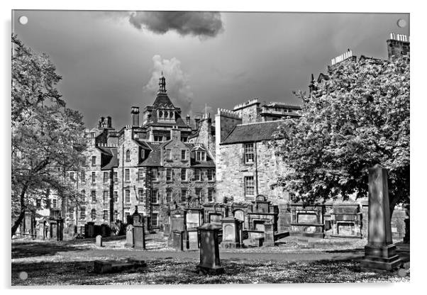 Greyfriars Churchyard, Edinburgh Acrylic by Joyce Storey